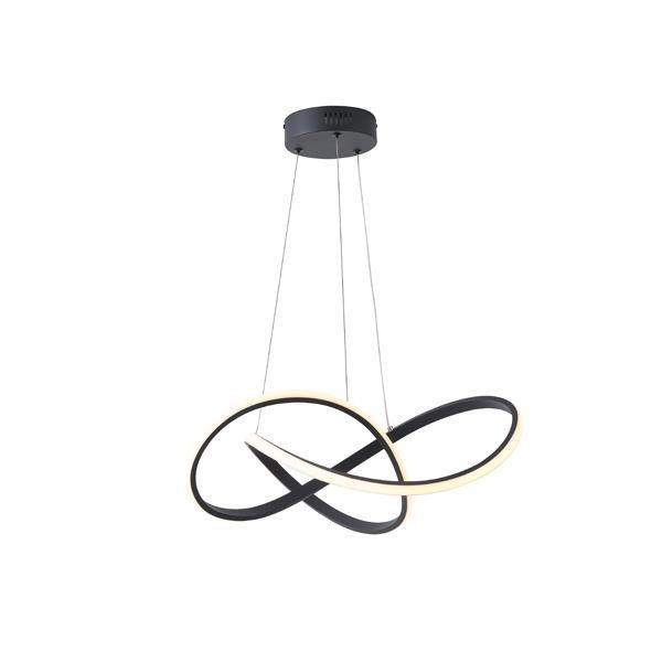 ΦΩΤΙΣΤΙΚΟ ΚΡΕΜΑΣΤΟ ΑΛΟΥΜΙΝΙO LED 30W 2000Lm 3000K Φ60mm ΜΑΥΡΟ ARTE ILLUMINA VENUS Αλουμίνιο Φ0.60*Υ1.20