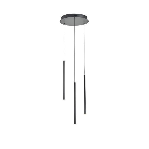 ΦΩΤΙΣΤΙΚΟ ΚΡΕΜΑΣΤΟ ΑΛΟΥΜΙΝΙΟ LED 6W 360Lm 3000K Φ300X1500mm ΜΑΥΡΟ ARTE ILLUMINA CASCADE Μέταλλο Φ0.30*Υ1.50