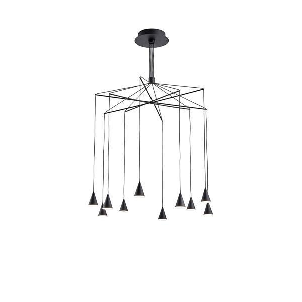 ΦΩΤΙΣΤΙΚΟ ΚΡΕΜΑΣΤΟ LED 50W 3000Lm 3000K Φ800X1200mm ΜΑΥΡΟ ARTE ILLUMINA CAMPANELLE Μέταλλο Φ0.80*Υ1.20