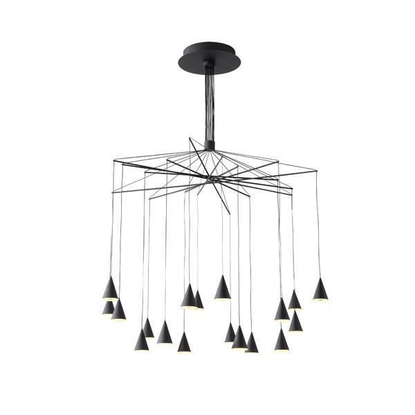 ΦΩΤΙΣΤΙΚΟ ΚΡΕΜΑΣΤΟ LED 90W 5400Lm 3000K Φ1000X1200mm ΜΑΥΡΟ ARTE ILLUMINA CAMPANELLE Μέταλλο Φ1.00*Υ1.20