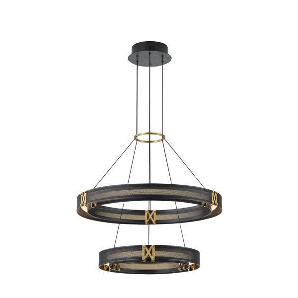 ΦΩΤΙΣΤΙΚΟ ΚΡΕΜΑΣΤΟ ΑΛΟΥΜΙΝΙΟ LED 62W 3720Lm 3000K 620X1200mm ΜΑΥΡΟ-ΧΡΥΣΟ ARTE ILLUMINA LUIS Μέταλλο Φ0.62*Υ1.20