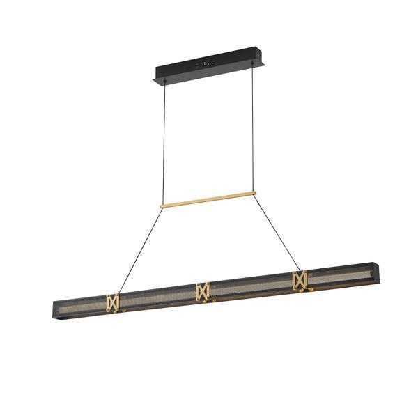 ΦΩΤΙΣΤΙΚΟ ΚΡΕΜΑΣΤΟ ΑΛΟΥΜΙΝΙΟ LED 21W 1260Lm 3000K Φ1200mm ΜΑΥΡΟ-ΧΡΥΣΟ ARTE ILLUMINA LUIS Μέταλλο Μ1.20Π0.45Υ1.20