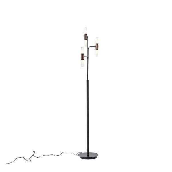 ΦΩΤΙΣΤΙΚΟ ΕΠΙΔΑΠΕΔΙΟ LED 18W 1080Lm 3000K Φ250X1600mm ΑΛΟΥΜΙΝΙΟ ΜΑΥΡΟ-ΧΡΥΣΟ ARTE ILLUMINA VELAS Μέταλλο Φ0.25*Υ1.60
