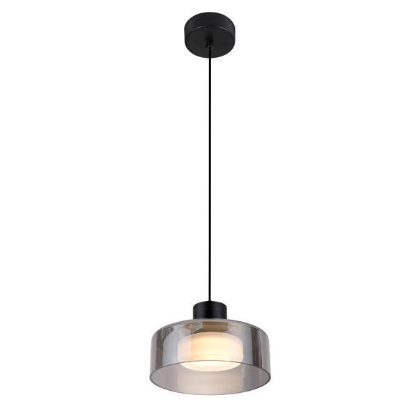 ΦΩΤΙΣΤΙΚΟ ΚΡΕΜΑΣΤΟ ΜΕΤΑΛΛΟ-ΓΥΑΛΙ LED 8W 624Lm 3000K 200X115mm ΜΑΥΡΟ-ΓΚΡΙ ARTE ILLUMINA NIMBUS Μέταλλο Φ0.20*Υ1.385
