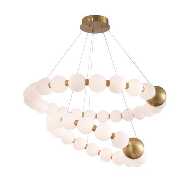 ΦΩΤΙΣΤΙΚΟ ΚΡΕΜΑΣΤΟ ΜΕΤΑΛΛΟ LED 40W 2730Lm 3000K 720X1275mm ΜΠΡΟΝΖΕ-ΛΕΥΚΟ ARTE ILLUMINA TREA Μέταλλο Φ0.72*Υ1.275