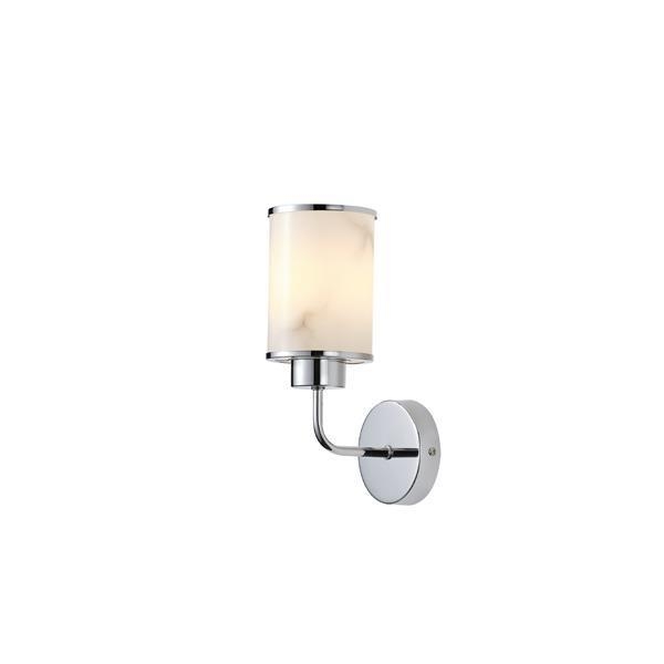 ΑΠΛΙΚΑ ΤΟΙΧΟΥ ΜΕΤΑΛΛΟ-ΓΥΑΛΙ 1ΧE27 MAX 40W 160X100X270mm ΑΣΗΜΙ ARTE ILLUMINA MARBELINE Μέταλλο Μ0.16Π0.10Υ0.27