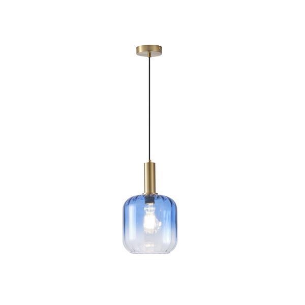 ΦΩΤΙΣΤΙΚΟ ΚΡΕΜΑΣΤΟ ΑΝΑΓΛΥΦΟ ΓΥΑΛΙ 1XΕ27MAX 15W 200X210mmX160cm ΜΠΛΕ ARTE ILLUMINA TOPAZ Μέταλλο Φ0.20*Υ1.53