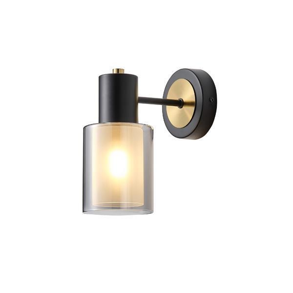 ΑΠΛΙΚΑ ΤΟΙΧΟΥ ΜΕΤΑΛΛΟ-ΓΥΑΛΙ 1XE14 MAX 8W 180Χ100Χ210mm ΜΑΥΡΟ ΧΑΛΚΙΝΟ ARTE ILLUMINA SILENCE Μέταλλο Μ0.18Π0.10Υ0.21