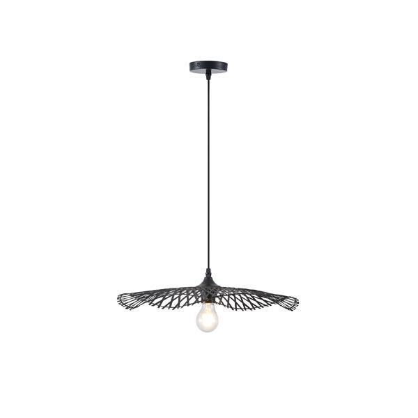 ΦΩΤΙΣΤΙΚΟ ΚΡΕΜΑΣΤΟ BAMBOO 1XE27 Max 15w 475X1160mm ΜΑΥΡΟ ARTE ILLUMINA CROSSLINE Μέταλλο Φ0.475*Υ1.16
