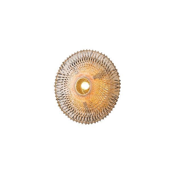 ΑΠΛΙΚΑ ΤΟΙΧΟΥ ΒΑΜΒΟΟ 1XE27 Max 15w 400X140mm ΚΑΦΕ-ΜΑΥΡΟ ARTE ILLUMINA CYCLONE Μέταλλο Φ0.40*Υ0.14
