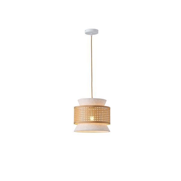 ΦΩΤΙΣΤΙΚΟ ΚΡΕΜΑΣΤΟ ΥΦΑΣΜΑ 1XE27 Max15wX1260mm ΜΠΕΖ-ΜΑΤ ΛΕΥΚΟ ARTE ILLUMINA ISLA Μέταλλο Φ0.26*Υ1.26