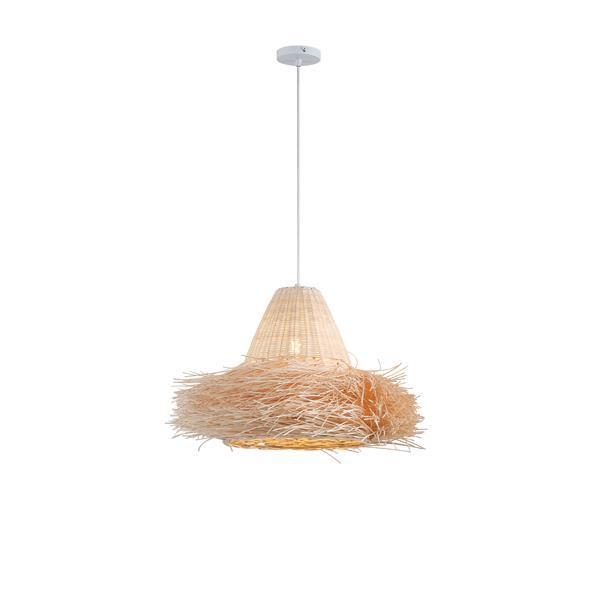 ΦΩΤΙΣΤΙΚΟ ΚΡΕΜΑΣΤΟ BAMBOO 1XE27 MAX15W 560Χ560X330mm ARTE ILLUMINA SISAL Μέταλλο Φ0.56*Υ1.56
