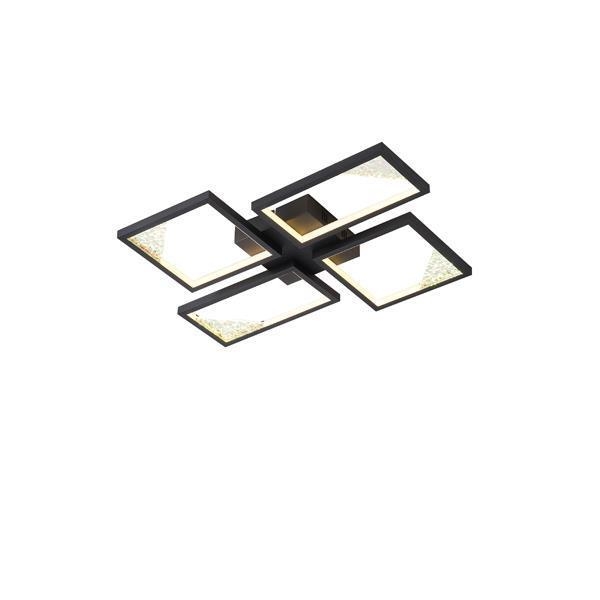 ΦΩΤΙΣΤΙΚΟ ΟΡΟΦΗΣ AΛΟΥΜΙΝΙΟ LED 36W 1200Lm 3000K 450X580X55mm ΜΑΥΡΟ ARTE ILLUMINA SQUARE Αλουμίνιο Μ0.45Π0.58Υ0.055