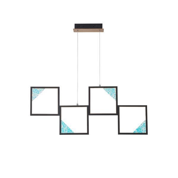 ΚΡΕΜΑΣΤΟ ΦΩΤΙΣΤΙΚΟ ΑΛΟΥΜΙΝΙΟ LED 36W 850Lm 3000K 820X16X1340mm ΜΑΥΡΟ ARTE ILLUMINA SQUARE Αλουμίνιο Μ0.82Π0.016Υ0.34