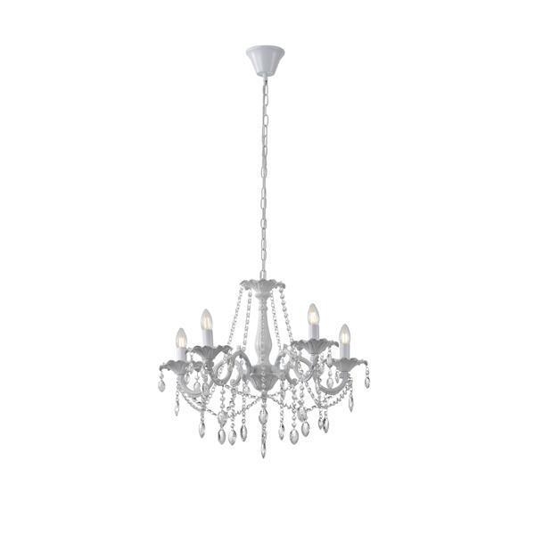 ΦΩΤΙΣΤΙΚΟ ΚΡΕΜΑΣΤΟ ΑΛΟΥΜΙΝΙΟ 5XE14 MAX 8W 1060X640mm ΔΙΑΦΑΝΕΣ ΓΥΑΛΙ ARTE ILLUMINA KRISTALLO Μέταλλο Φ0.64*Υ0.60