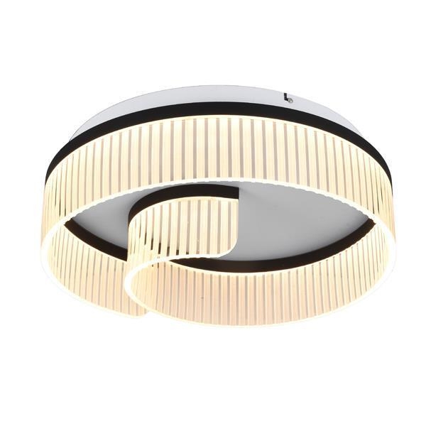 ΠΛΑΦΟΝΙΕΡΑ ΑΚΡΥΛΙΚΗ LED 18W 1000Lm 3000K ΔΙΑΦΑΝΗΣ-ΜΑΥΡΟ Φ50 ARTE ILLUMINA AURORA Μέταλλο Φ0.50*Υ0.15