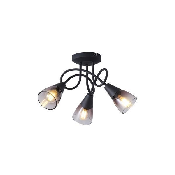 ΣΠΟΤ ΜΕΤΑΛΛΙΚΟ ΜΕ SMOKY ΓΥΑΛΙ ΤΡΙΦΩΤΟ 3XE14 D380XH185mm ARTE ILLUMINA CLASSY Μέταλλο Φ0.38*Υ0.185