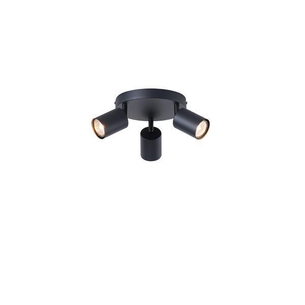 ΣΠΟΤ ΜΕΤΑΛΛΙΚΟ 3ΦΩΤΟ 3XGU10 Max 7w Φ180X135mm ΜΑΥΡΟ ARTE ILLUMINA OLYMP Μέταλλο Φ0.18*Υ0.135