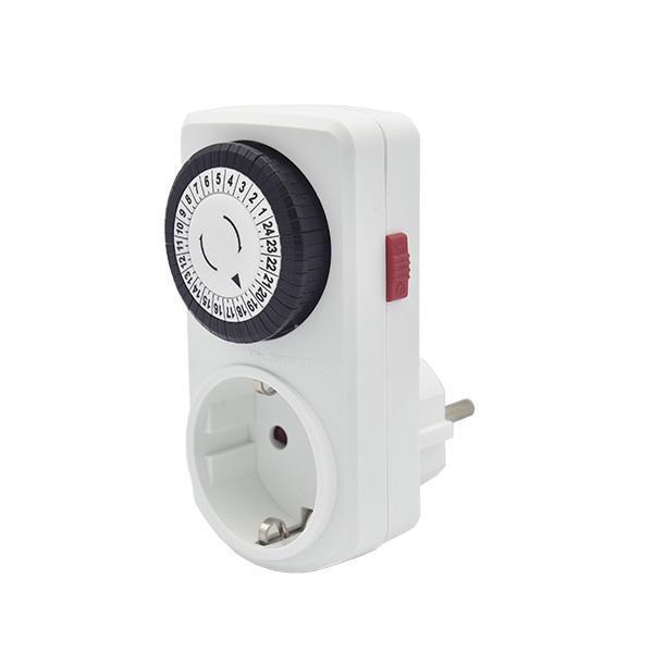 ΧΡΟΝΟΔΙΑΚΟΠΤΗΣ ΠΡΙΖΑΣ 24ΩPEΣ 16A 220-240V ΜΕ ΠΑΙΔΙΚΗ ΠΡΟΣΤΑΣΙΑ IP20 Συνθετικό Μ0.054Π0.103Υ0.07