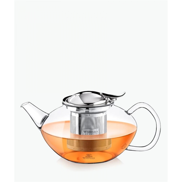 Wilmax Thermoglass Τσαγιέρα με Φίλτρο Γύαλινη 1.05L Γυαλί Φ0.11*Υ0.16