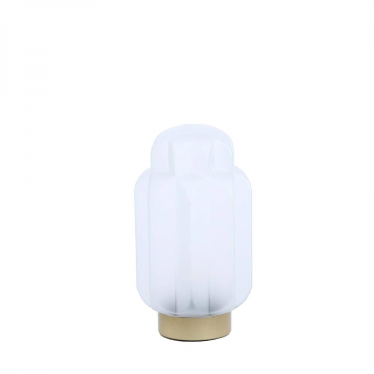 ΕΠΙΤΡΑΠΕΖΙΟ LED ΦΩΤΙΣΤΙΚΟ THISIO ΜΑΤ ΛΕΥΚΟ Lihgt & Living Γυαλί Φ0.115*Υ0.22