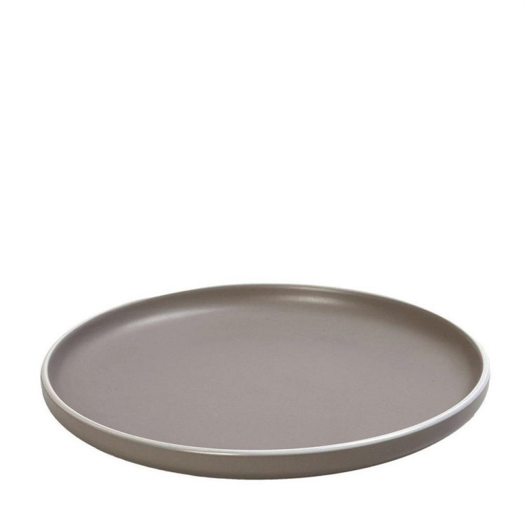 MOOD GREY ΠΙΑΤΟ ΡΗΧΟ ΣΤΡΟΓΓ. NORDIC/STEP 27,3Χ27,3Χ3,5ΕΚ Stoneware Φ0.273*Υ0.035