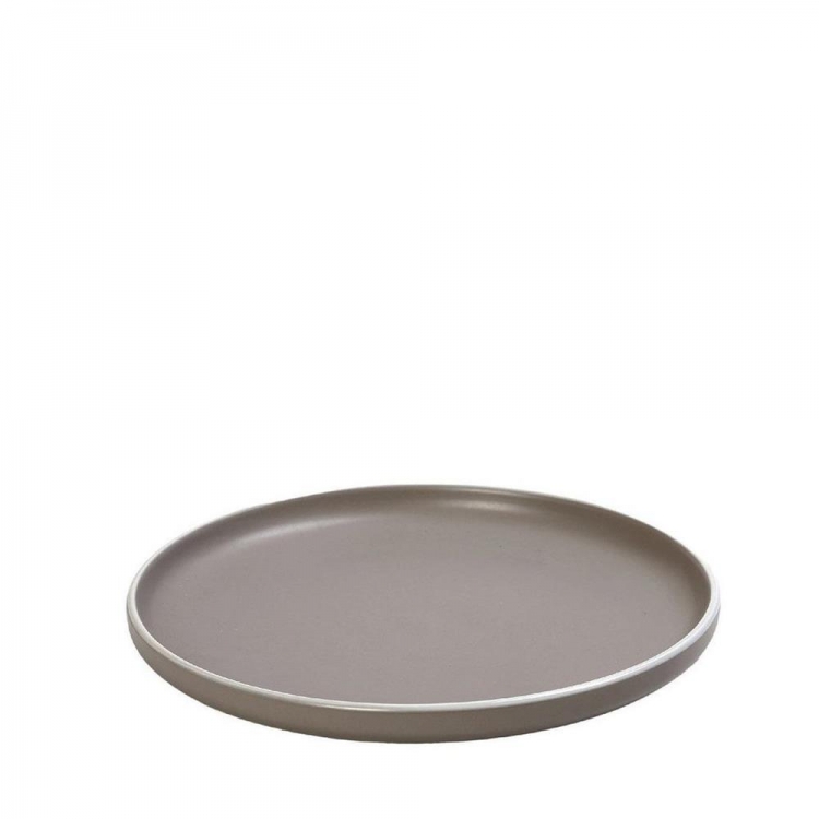 MOOD GREY ΠΙΑΤΟ ΦΡΟΥΤΟΥ ΣΤΡΟΓΓ. NORDIC/STEP 20,3Χ20,3Χ2,5ΕΚ 6TEM Stoneware Φ0.203*Υ0.025