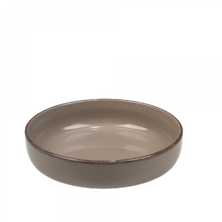TUSCANY BROWN ΠΙΑΤΟ ΒΑΘΥ NORDIC/STEP 21X4,5CM Stoneware Φ0.21*Υ0.045
