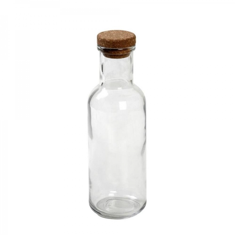 ΜΠΟΥΚΑΛΙ ΓΥΑΛINO ΔΙΑΦΑΝΕΣ ΜΕ ΚΑΠΑΚΙ ΦΕΛΛΟ 1000ML 27,8ΕΚ Γυαλί Φ0.087*Υ0.278