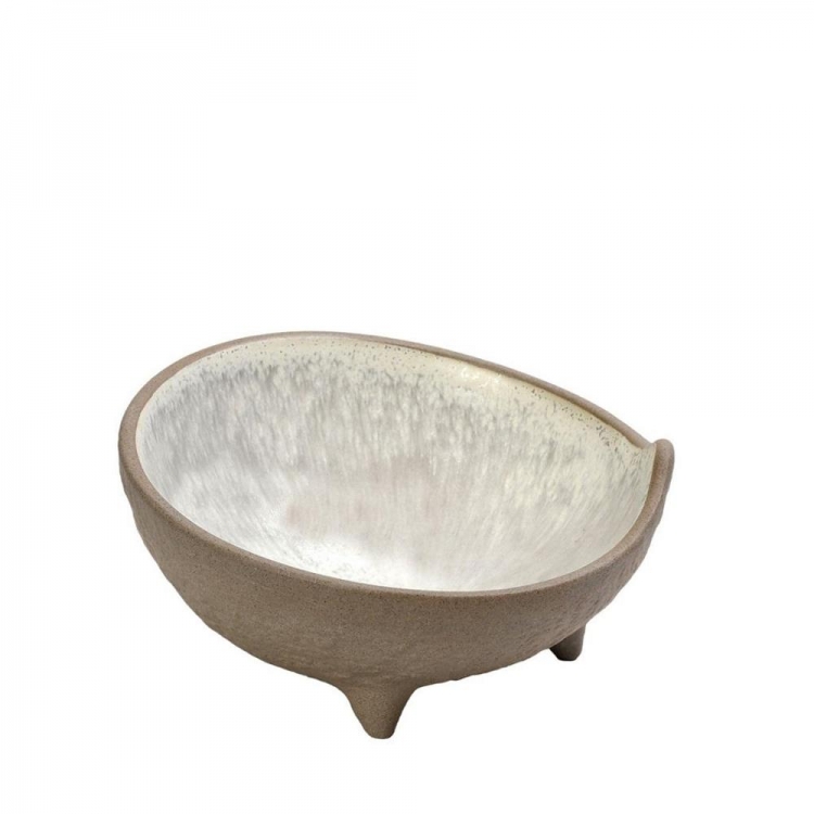 SPIRIT ΜΠΩΛ ΜΕ ΠΟΔΙ ΜΠΕΖ Stoneware Φ0.18*Υ0.10