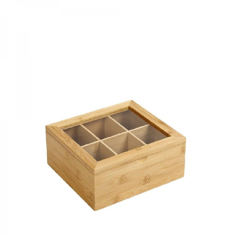 ΚΟΥΤΙ ΜΕ ΚΑΠΑΚΙ 6ΘΕΣΕΩΝ BAMBOO-ΑΚΡΥΛΙΚΟ 22X20X9EK Bamboo Μ0.22Π0.20Υ0.09