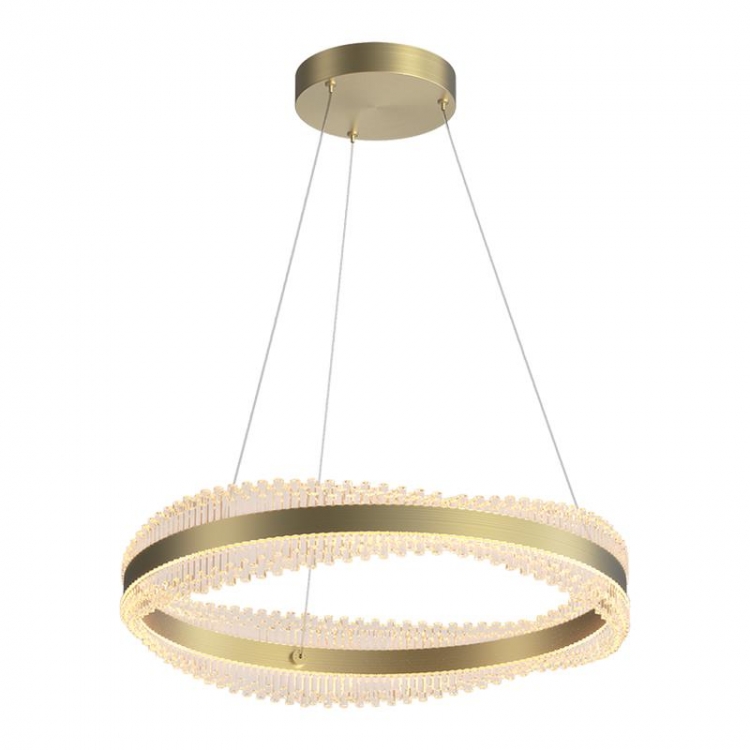 ΚΡΕΜΑΣΤΟ LED ΦΩΤΙΣΤΙΚΟ 58W 3000K TRIAC ΒΟΥΡΤΣΙΣΜΕΝΟ ΧΡΥΣΟ ΜΕΤΑΛΛΟ ΚΡΥΣΤΑΛΟ Μέταλλο Φ0.60*Υ0.13