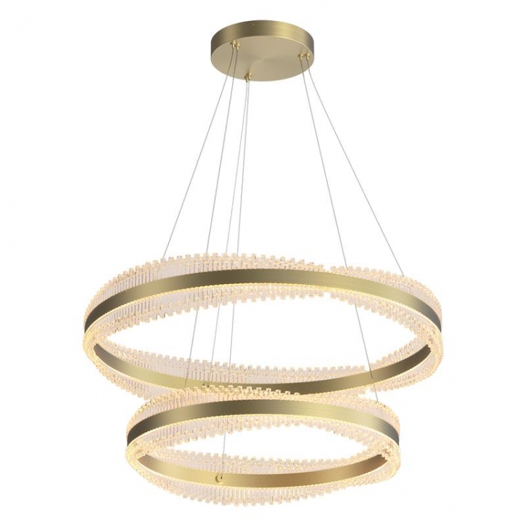 ΚΡΕΜΑΣΤΟ LED ΦΩΤΙΣΤΙΚΟ 118W 3000K TRIAC ΒΟΥΡΤΣΙΣΜΕΝΟ ΧΡΥΣΟ ΜΕΤΑΛΛΟ ΚΡΥΣΤΑΛΟ Μέταλλο Φ0.80*Υ0.50