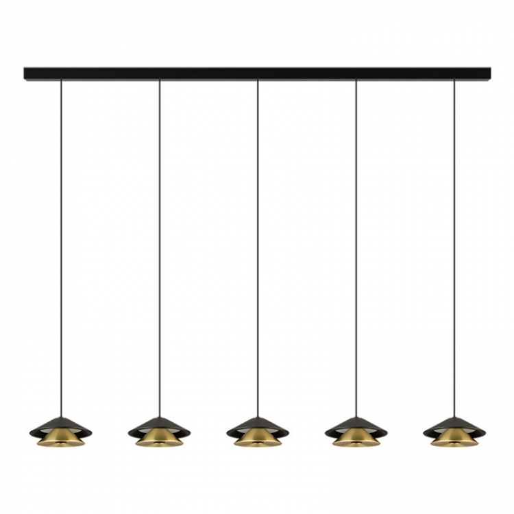 ΚΡΕΜΑΣΤΟ LED 5ΦΩΤΟ ΓΡΑΜΜΙΚΟ ΦΩΤΙΣΤΙΚΟ 45W ΣΑΓΡΕ ΜΑΥΡΗ ΒΑΣΗ-ΣΑΓΡΕ ΜΑΥΡΟ ΚΑΠΕΛΟ-ΒΟΥΡΤΣΙΣΜΕΝΟ ΧΥΣΟ ΓΑΛΒΑΝΙΖΕ Μέταλλο Μ1.05Π0.13Υ2.00