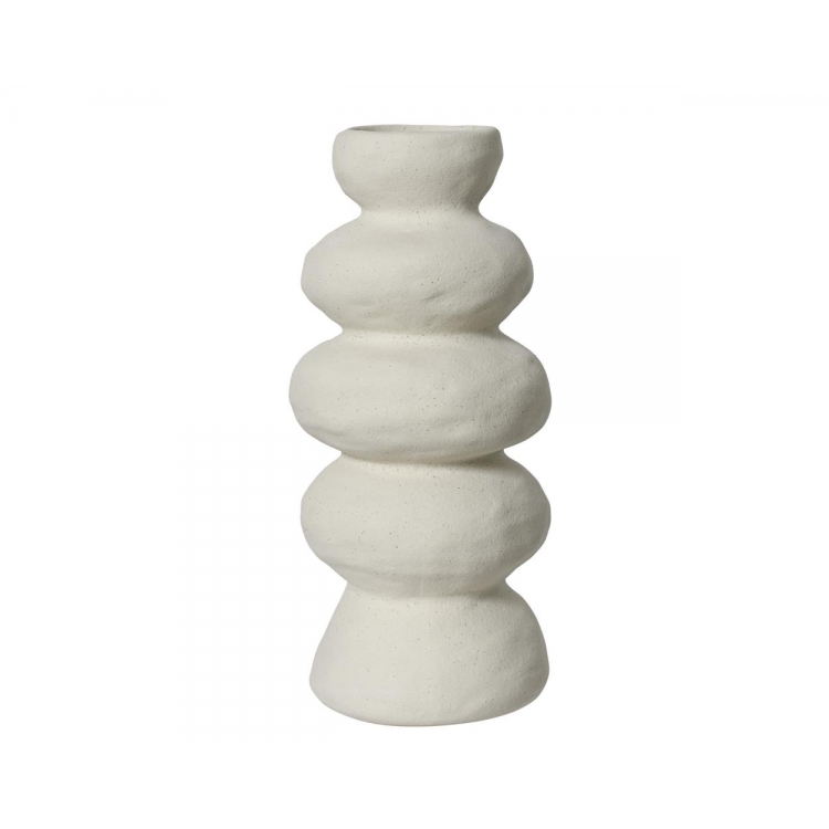 ΒΑΖΟ STONEWARE ΛΕΥΚΟ ΜΑΤ DECORIS Stoneware Φ0.135*Υ0.302