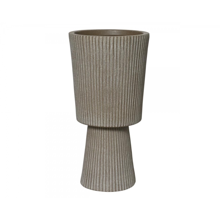 ``VINCE`` ΚΑΣΠΟ FIBERCLAY ΜΕ ΚΑΘΕΤΕΣ ΡΙΓΕΣ DECORIS Κεραμικό Φ0.30*Υ0.60