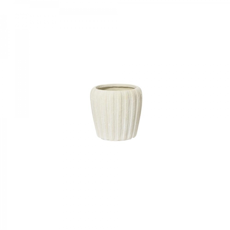 ΛΕΥΚΟ ΚΑΣΠΟ ΜΕ ΡΙΓΕΣ MEDIUM DECORIS Κεραμικό Φ0.325*Υ0.32