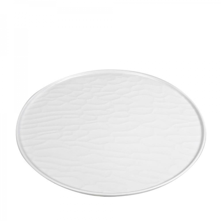ΛΕΥΚΟ ΠΙΑΤΟ PIZZA 35ΕΚ WAVY MATTE ΜΕΛΑΜΙΝΗΣ Συνθετικό Φ0.35*Υ0.01