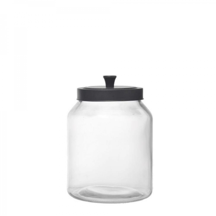 ΓΥΑΛΙΝΟ ΔΟΧΕΙΟ ΜΕ ΜΕΤΑΛΛΙΚΟ ΚΑΠΑΚΙ  3.5LT Φ14,5Χ23ΕΚ Γυαλί Φ0.145*Y0.23