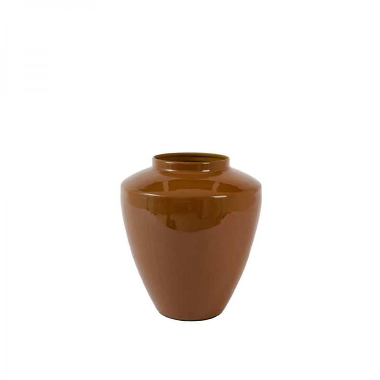 Διακοσμητικό βάζο CALZO Φ28x29 cm,γυαλιστερό καραμελέ, Light & Living Μέταλλο Φ0.28*Υ0.29