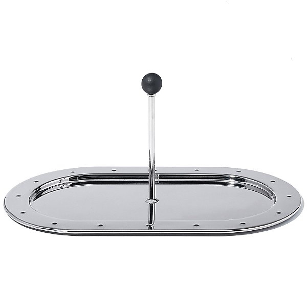 ΔΙΣΚΟΣ ΟΒΑΛ ΜΕ ΧΕΡΟΥΛΙ ALESSI INOX 18/10 Inox 28,5*16,5*12Υ