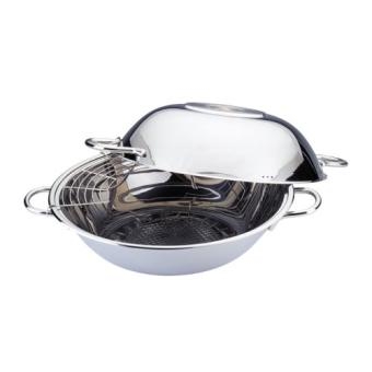 WOK-ΓΑΣΤΡΑ 18/10 3ΤΜΧ (ΚΑΠΑΚΙ+ΒΑΣΗ+ΣΧΑΡΑ) Inox Φ36*19Υ