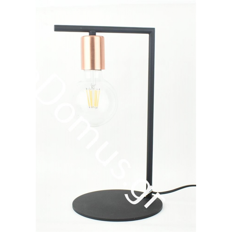 ΦΩΤΙΣΤΙΚΟ ΕΠΙΤΡΑΠΕΖΙΟ ΜΑΥΡΟ ΜΕ COPPER Μέταλλο 18*20*35