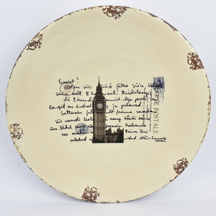 ΠΙΑΤΕΛA ΜΠΕΖ VINTAGE BIG BEN Κεραμικό Φ38,5