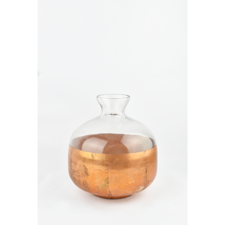 ΒΑΖΟ ΧΑΜΗΛΟ ΜΕ COPPER Γυαλί Φ20*21.5