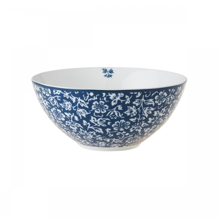 LAURA ASHLEY-ΜΠΟΛ 16 CM ΜΠΛΕ ΜΕ ΛΟΥΛΟΥΔΙ ΛΕΥΚΟ SWEET ALLYSUM-BLUEPRINT 72CL Πορσελάνη Φ16