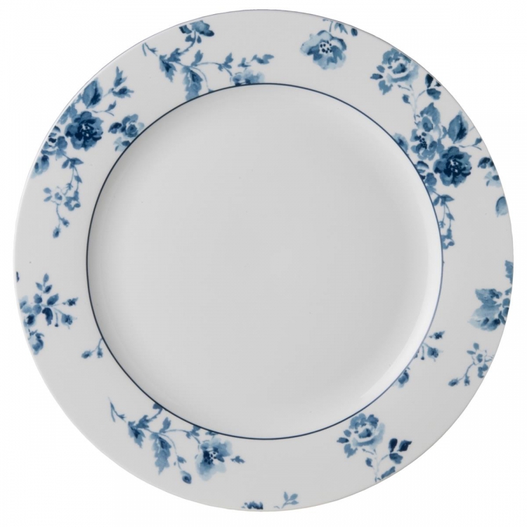 LAURA ASHLEY-ΠΙΑΤΕΛΑ 30CM ΛΕΥΚΗ ΜΕ ΜΠΛΕ ΛΟΥΛΟΥΔΙΑ CHINA ROSE-BLUEPRINT Πορσελάνη Φ30