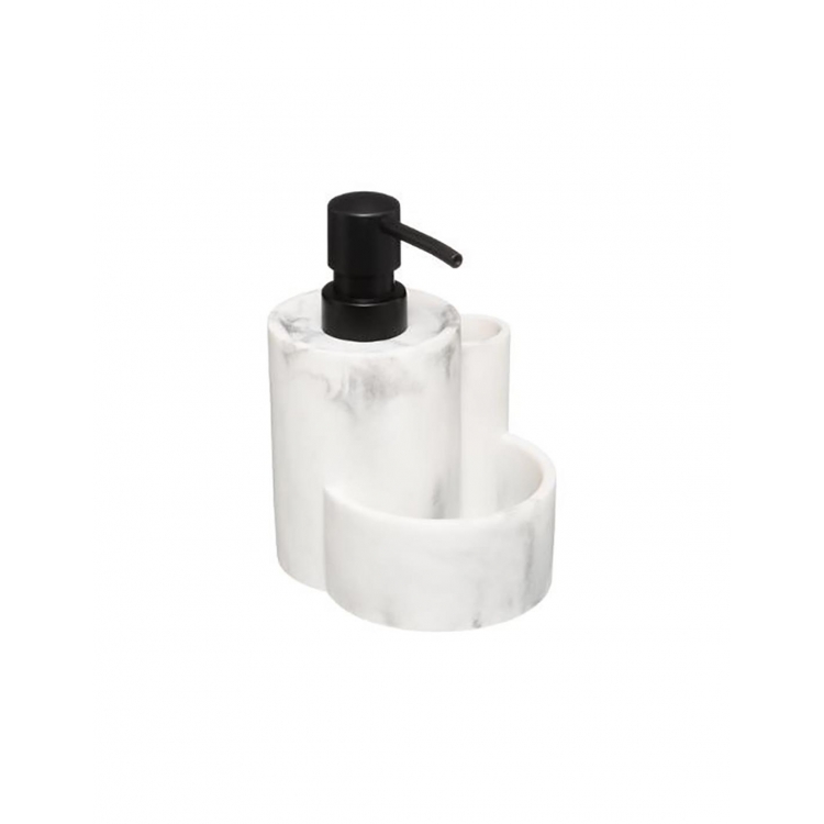 DISPENSER ΚΟΥΖΙΝΑΣ MARBLE ΛΕΥΚΟ Συνθετικό 7.5*7.5*h17 CM