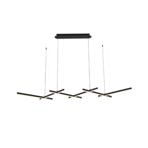 ΚΡΕΜΑΣΤΟ ΦΩΤΙΣΤΙΚΟ 98W 3000K ΜΑΥΡΟ LED DIMMABLE Μέταλλο Μ1.63Π0.445Υ2.00