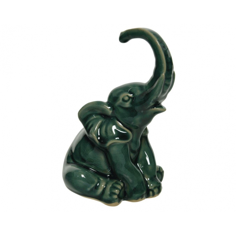 ΔΙΑΚΟΣΜΗΤΙΚΟΣ ΕΛΕΦΑΝΤΑΣ ΠΡΑΣΙΝΟΣ ΜΙΚΡΟΣ Stoneware 10*11*16.5Υ